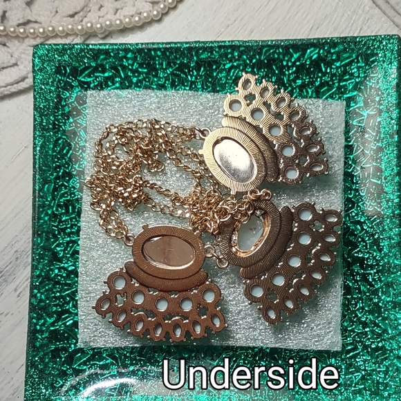 Aqua Moonstone Statement Necklace - Picture 7 of 9